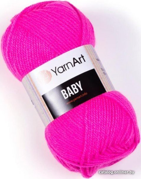 Пряжа для вязания Yarnart Baby 100% акрил 174 50 г (150 м, кислотно-розовый)