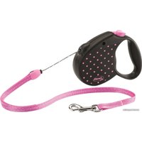 Поводок-рулетка Flexi Color Style Cord S (розовый)