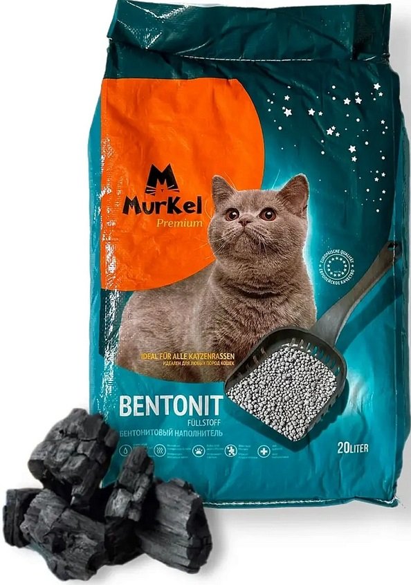 

Наполнитель для туалета MurKel Бентонит 20л (уголь)