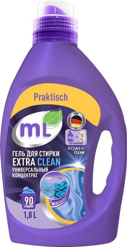 

Гель для стирки Meine Liebe ML Extra Clean универсальный концентрат 1.8 л