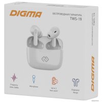 Наушники Digma TWS-19 (белый)