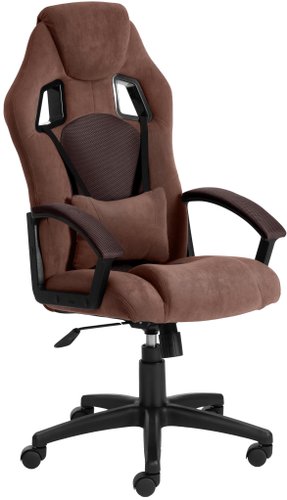 Игровое (геймерское) кресло TetChair Driver (флок/ткань, коричневый)