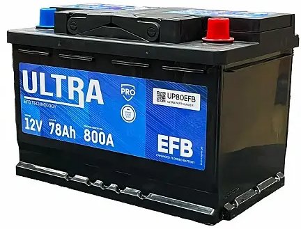 

Автомобильный аккумулятор Ultra PRO EFB R+ (78 А·ч)