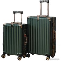 Чемодан DoubleW E087# (S, темно-зеленый)