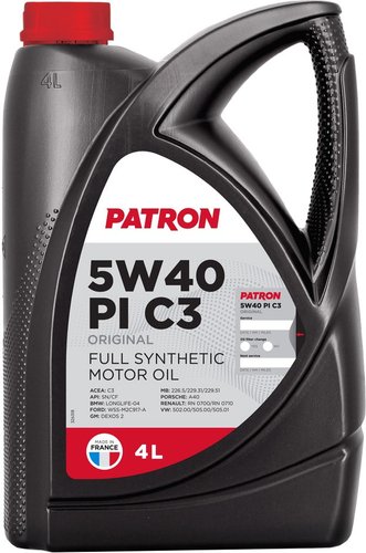 Моторное масло Patron 5W-40 PI C3 4л