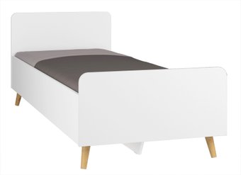 Кровать Премиум Рико 85x204.2x74.5 (белый/дуб сонома)