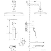 Душевая система  Lemark LM5922CW