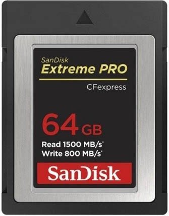 

Карта памяти SanDisk CFexpress Type B 64GB Extreme Pro R800/W1500 SDCFE-064G-GN4IN