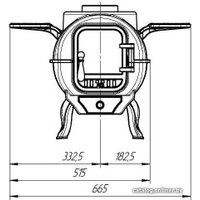 Свободностоящая печь-камин Prometall Тайга Pro в Лиде