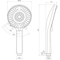 Душевая лейка Milardo Rora ROR4FWRM18 (белый матовый)