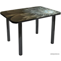 Кухонный стол Solt №72 100x60 (кромка черная/ноги черные)
