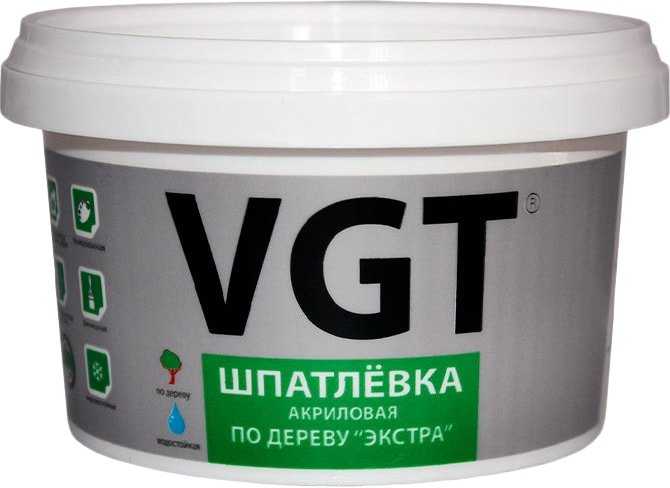 

Шпатлевка VGT Экстра по дереву (1 кг, белый)