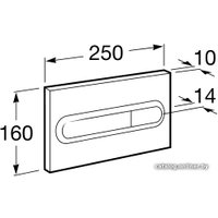 Панель смыва Roca PL1 Dual (хром) [890095001]