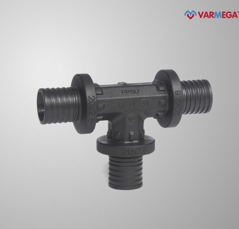 Фитинг Varmega Тройник равносторонний Slide-fit 25, аксиальный VM50413