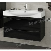Francesca Тумба Венеция Forte 85 с умывальником Элвис 85 M-1001366 (черный)