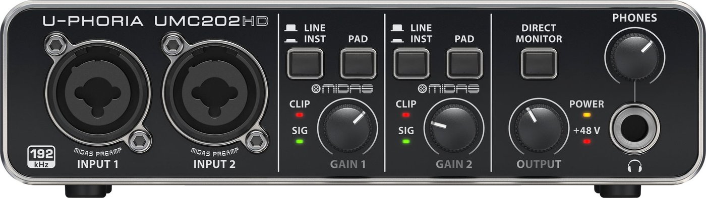 

Аудиоинтерфейс Behringer U-Phoria UMC202HD