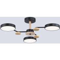 Подвесная люстра Hotpoint FL4857/3 BK/WD (черный/дерево)
