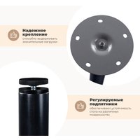 Кухонный стол Sheffilton SHT-TU66/TT 80/80 ЛДСП (черный/белый снег)