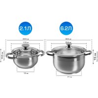 Набор кастрюль AQRA PT1-3