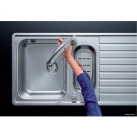 Смеситель Blanco Solenta-S Senso (рычаг слева, нержавеющая сталь)