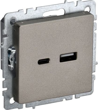 Розетка USB IEK Brite BR-U22-018-K37