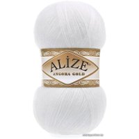 Пряжа для вязания Alize Angora gold 55 (550 м, белый)