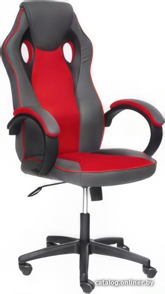 Игровое (геймерское) кресло TetChair Racer Gt (кожзам/ткань, металлик/красный)