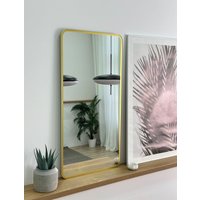 Зеркало с подсветкой  eMZe Smartphone 45x77 LED.UV.SMART.45.77.AUR (золото с УФ-окантовкой и подсветкой)