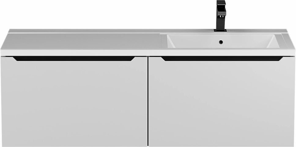 Uperwood Тумба с умывальником Tanos-Cosmos 120 см правая (белый/графит)