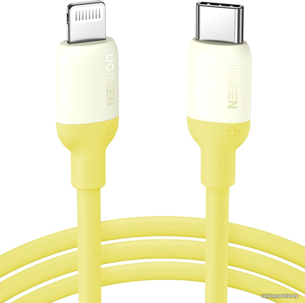 Кабель Ugreen US387 90226 USB Type-C - Lightning (1 м, желтый)