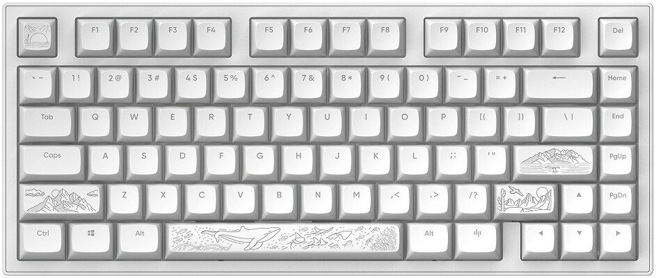 Клавиатура Dark Project ALU81A Terra Nostra White (g3ms Moonstone)