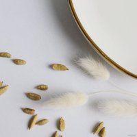 Блюдо AksHome Moonshine 18 (белый/золото)