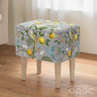 Пуф MONOFIX Одос Принт пуф (лимон светло-серый/микровелюр)