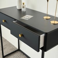 Туалетный столик без зеркала Shtabe Royal 5311 эко (черный/черный/р.золото)