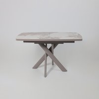 Кухонный стол Мамадома Leonel-130 раздвижной 130-165х85 (pandora gloss st cer/капучино)