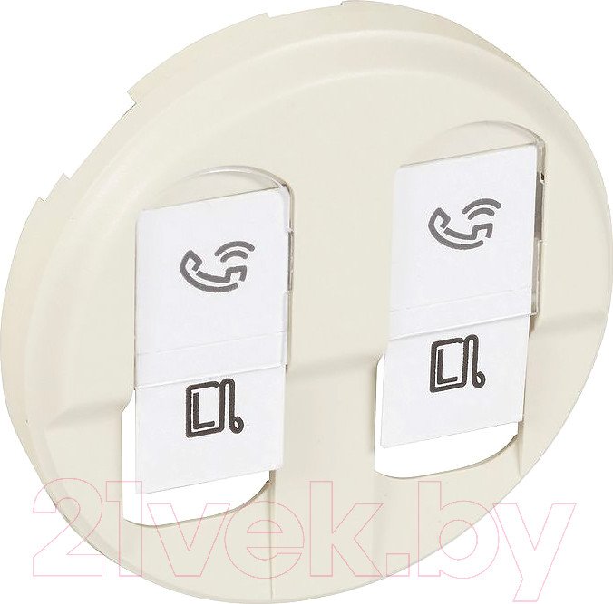 

Накладка для компьютерной/телефонной розетки Legrand Celiane 66236 (слоновая кость)