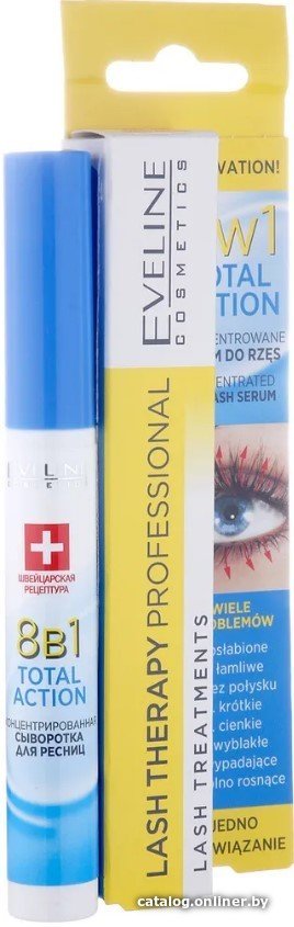 Сыворотка для ламинирования ресниц Eveline Cosmetics Lash Therapy Professional Total Action 8 в 1 (10 мл)