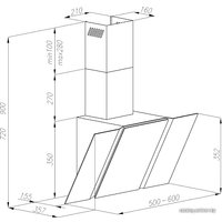 Кухонная вытяжка MAUNFELD Trent Glass 60 (черный)