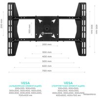 Кронштейн Onkron CPRO2L-4 (черный)