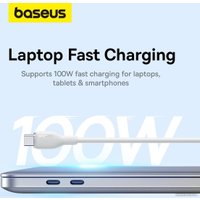 Кабель Baseus Pudding Series Fast Charging Cable 100W USB Type-C - USB Type-C (2 м, белый)