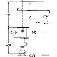 Смеситель с лейкой для биде Jacob Delafon July E16319-4-CP