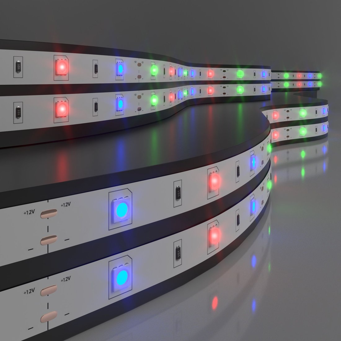 

Светодиодная лента Elektrostandard 12V 7.2W 30Led 5050 IP20 RGB a027833