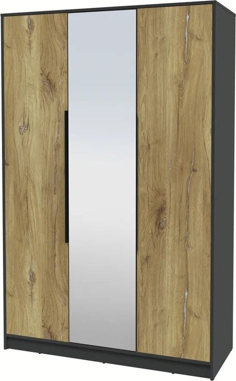 

Шкаф распашной Интерлиния Концепт КТ-Ш3з (дуб нокс/антрацит)