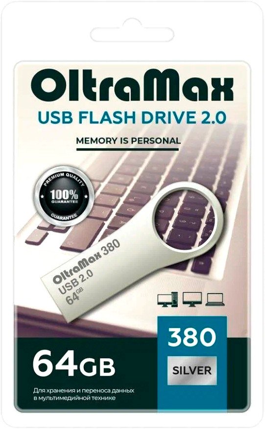 

USB Flash OltraMax 380 64GB (серебристый)