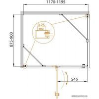 Душевой уголок Cezares CRYSTAL-S-AH-2-120/90-C-Cr-L