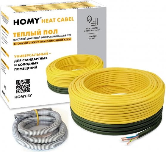 

Нагревательный кабель HOMY Heat Сable 20W-30 2.7-4.2 кв.м. 600 Вт