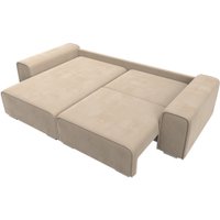 Угловой диван Лига диванов Лига-029 левый 121924L (велюр бежевый)