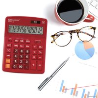 Бухгалтерский калькулятор BRAUBERG Extra 12-WR 250484 (бордовый)