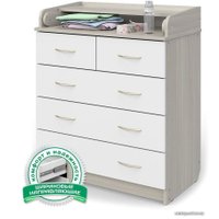 Детский комод Атон Мебель Сириус 805 ЛДСП (шимо светлый/белый)