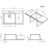 Кухонная мойка ZorG ZRN 5080 Premium L